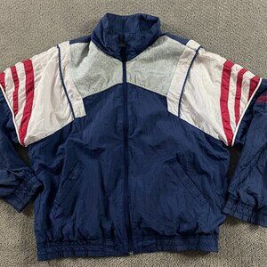 Vintage Jimmy Connors Windbreaker Jacket Men's Medium Tennis Nylon Colorblock